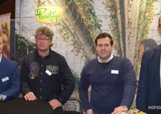 Harrie Jonker, Martin Wakker, Matthias Timmer en Hans Lodder van FruitMasters, dat vanaf half maart met hun aardbeientelers in productie gaat.